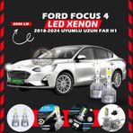 Ford Focus 4 2018-2024 Uzun Far Uyumlu Şimşek Etkili Led Xenon Performance Series H1