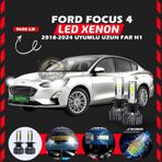 Ford Focus 4 2018-2024 Uzun Far Uyumlu Şimşek Etkili Led Xenon Pro Series H1