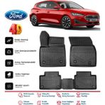 Ford Focus 5 Hatchback 2019 ve Sonrası 4.5d Premium Havuzlu Siyah Paspas Takımı Kokusuz
