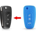 Ford Focus Mk3 St Fiesta Ranger Mondeo Ecosport Escape Kuga Silikon Anahtar Kılıf - Mavi