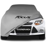 Ford Focus Station Wagon (2010 - 2018) Gri Kumaş Araba Brandası Logolu Penye Branda Oto Branda