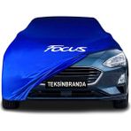 Ford Focus Station Wagon (2018 - ) Mavi Kumaş Araba Brandası Logolu Penye Branda Oto Branda