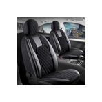 Ford Focus Station Wagon Uyumlu Lüx Yarı Deri Oto Koltuk Kılıfı Ön Arka Takım Chester Tam Siyah