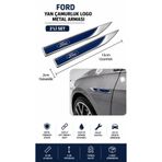Ford Metal Damla Desen Çamurluk Yan Çıtası Logo Amblem 2’li Set 15 CM