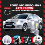 Ford Mondeo Mk4 2007-2014 Uzun Far Uyumlu Şimşek Etkili Led Xenon Performance Series H1