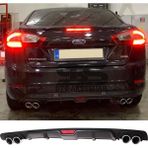 Ford Mondeo MK4 Difüzör Arka Tampon Eki 4 Egzoz Çıkışlı Siyah