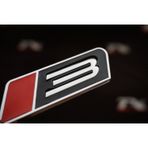 Ford Mustang 3 Bagaj Krom Metal 3M 3D Logo Amblem-Siyah - Gri