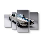 Ford Mustang Cobra Tablosu 119 x 80-4 Parçalı