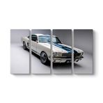 Ford Mustang Cobra Tablosu 129 x 70-4 Parçalı