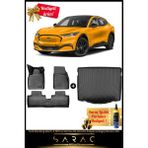 Ford Mustang Mach-E 2021 ve Sonrası Araca Özel 3D Havuzlu Paspas & Bagaj Havuzu Seti+(Hediyeli!) - Siyah