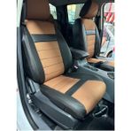Ford Ranger 2012-2014 Model Araca Uygun Özel Dikim Yarı Deri Koltuk Kılıfı - Taba