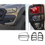 Ford Ranger 2015-2022 Far Stop Çerçeve Kaplama Siyah