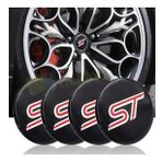 Ford St Logo Amblem Jant Göbeği 56 mm Metal 3M Yapışkanlı 4 Adet