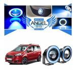 Ford Tourneo Courier Uyumlu, Universal Mercekli Led Angel Sis Farı, 76mm Buz Mavi Renk