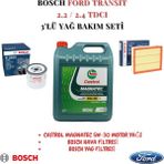 Ford Transit 2.2-2.4 Tdcı Yağ Bakım Seti | Castrol 5W-30 7 Litre (2025/12 Üretim) + Bosch Yağ + Hava Filtresi