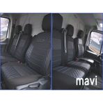 Ford Transit 2014- Ortopedik Oto Koltuk Kılıfı Ön 2+1 Mavi Dikiş