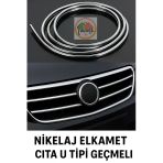 Ford Transit Connect Uyumlu Nikelaj U Tipi Nikelaj Çıta – Kapı & Panjur İçin Krom Detay 15 Metre