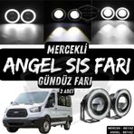 Ford Transit Tum Modeller Uyumlu Universal Mercekli Angel Sis Fari Metal Su Gecirmez 76 Mm Beyaz Halkali Gunduz Fari Angel Eyes 2 Adet