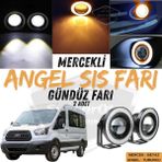 Ford Transit Tum Modeller Uyumlu Universal Mercekli Angel Sis Fari Metal Su Gecirmez 76 Mm Turuncu Halkali Gunduz Fari Angel Eyes 2 Adet