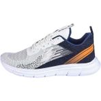 Fore Sport Erkek Bağcıklı Triko Spor Ayakkabı Hafif Nefes Alabilen Günlük Sneaker - Beyaz - Lacivert - Turuncu