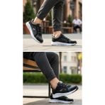 Fore Sport Erkek Kalın Taban Günlük Spor Ayakkabı Rahat Yürüyüş Sneaker - Siyah Beyaz
