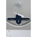 Forecaste Uçak Temalı Entegre LED Çocuk Odası Sarkıt Avize (70X80 Cm) – Kişiye Özel Tasarım, El Yapımı Görünüm - Lacivert