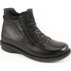 Forelli 28553-G Kadın Siyah Deri Comfort Bot