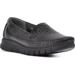 Forelli 29413 Eterna-G Siyah Comfort Deri Kadın Ayakkabı