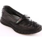 Forelli 29429-G Kadın Siyah Deri Comfort Ayakkabı