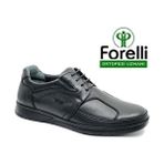 Forelli 32605 Erkek Comfort Ayakkabı Hakiki Deri Siyah Günlük Kullanım İçin Düz Tabanlı Bağcıklı