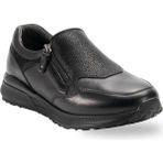 Forelli Dela 46710-G Siyah Kadın Günlük Deri Comfort Ayakkabı