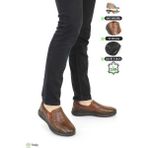 Forelli Erkek Yumuşak Deri Ortopedik Hafif Bağcıksız Günlük Ayakkabı F24/CM45908 - Taba