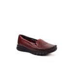 Forelli Eterna-G Bordo Comfort Kadın Deri Ayakkabı