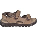 Forelli Hakiki Deri Comfort Cırtlı Kadın Sandalet Arya FOR-38506 Kum Nubuk