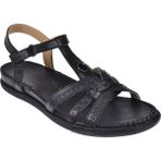 Forelli Hakiki Deri Comfort Kadın Sandalet For-Lupin Siyah