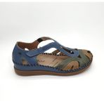 Forelli Sally-G Anatomik Deri Blue Jean Kadın Sandalet 22521 - Denim
