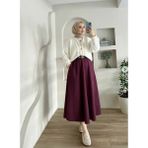 Foremia Kemer Detay Cepli Etek-Bordo - S - M