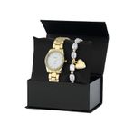 Forentina PS2570 Sarı Metal Kol Saat Kalpli Kadın Bileklik