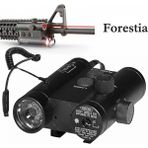 Forestia Darbeye Dayanıklı Metal Kasa Profesyonel Tüfek Feneri - 2'si 1 Arada Taktikal Fenerli Lazer (Taktik Lazer ve Fener)