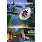 Forestia Güneş Enerjili Akıllı Bahçe Lambası - 8 LED'li Su Geçirmez Yer Lambası Zemine Saplamalı (2 adet)