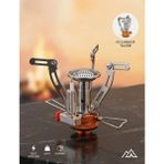 Forestia Ultra Hafif Çelik Mini Kamp Ocağı / Kendinden Çakmaklı & Yüksek İrtifa Uyumlu Piknik Kartuş Başlığı