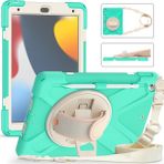 Forestl Digital El Bandı Kayışı Tamlı 360 Derece Dönebilen Standı Omuz Askısı iPad 10.2 (2019 2020 2021) Nane i Tablet Kılıfı (Yurt Dışından) - Cam Göbeği