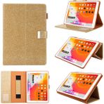 Forestl Digital iPad 10.2 (2019 2020 2021) Çoklu Görünüm Katlanabilir Stand Deri Cüzdan Tablet Kılıfı (Yurt Dışından) - Altın