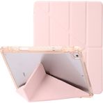 Forestl Digital iPad 10.2 (2019 2020 2021) Origami Üç Katlı Stand Pu Deri Akrilik Tablet Kılıfı (Yurt Dışından) - Pembe