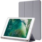 Forestl Digital iPad 10.2 (2019 2020 2021) Pu Deri Tpu Üçe Katlanmış Stand Düşmeyi Önleyici Kalem Yuvalı Tablet Kılıfı (Yurt Dışından) - Gri