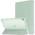 Forestl Digital iPad 10.2 (2019 2020 2021) Üç Katlı Standlı Deri Kalem Tutucu Tablet Kılıfı (Yurt Dışından) - Yeşil