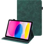 Forestl Digital iPad 10.9 (2022) Çiçek Baskılı Otomatik Uyandırma uyku Katlanabilir Stand Pu Deri Kart Tutucu Elastik Bantlı Damlamaya Dayanıklı Tablet Kılıfı (Yurt Dışından) - Yeşil