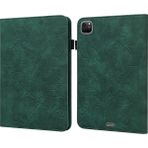 Forestl Digital iPad Pro 11 Çiçek Baskılı Cüzdan Otomatik Uyandırma uyku Pu Deri Elastik Bantlı Damlamaya Dayanıklı Stand Tablet Kılıfı (Yurt Dışından) - Yeşil