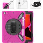 Forestl Digital X Shape Pc Tpu Hibrit iki Tip Destek Standı el Askısı ve Omuz Askısı ipad 10.2 (2019 2020 2021) Kalem Yuvası Rose Tablet Kılıfı (Yurt Dışından) - Gül