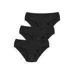 FOREVER MORE 3'lü Dikişsiz Basic Kadın Slip Külot siyah-XL